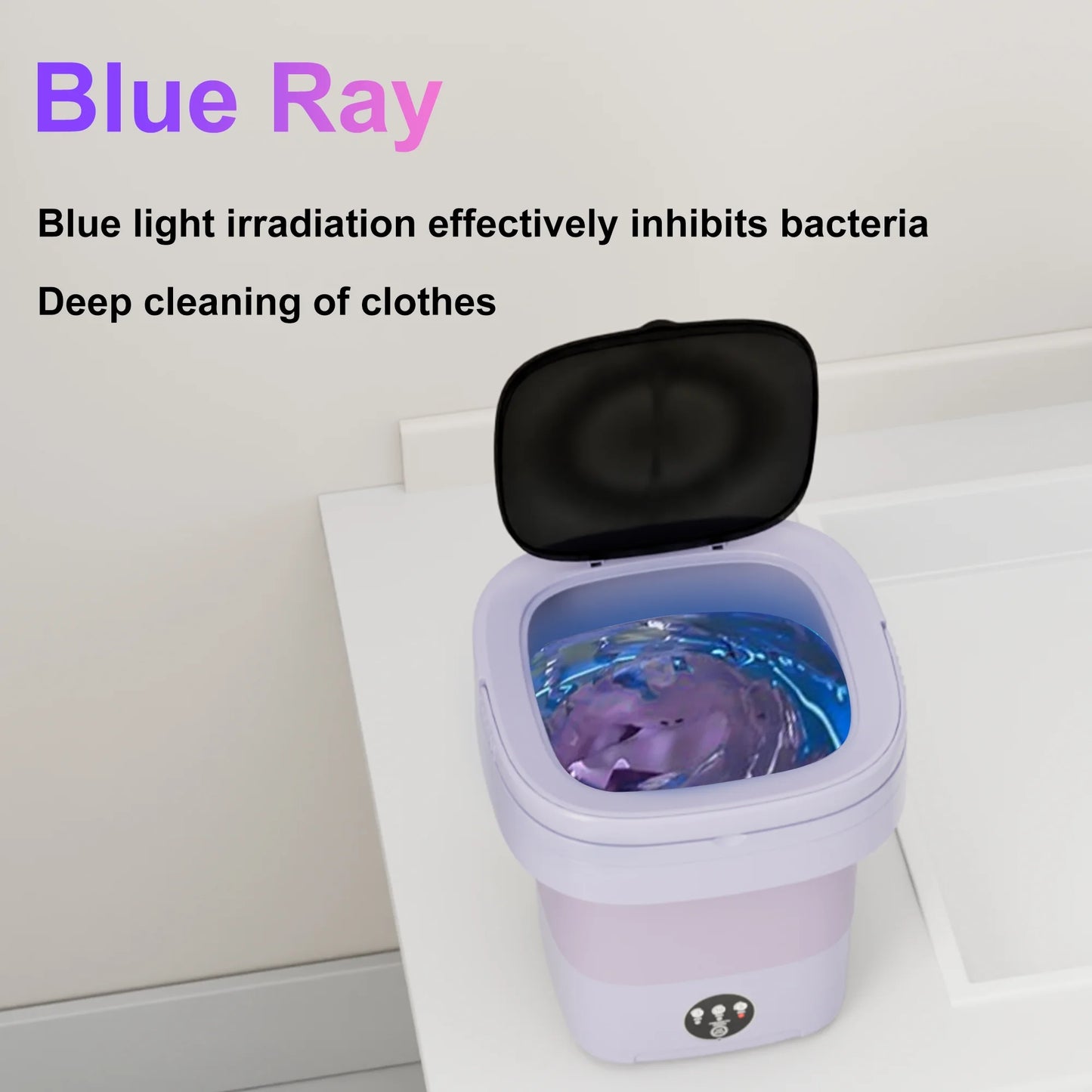 12L Portable Washing Machine, Mini Foldable Washer, Small Washing Machine for Apartment, RV, Travel
