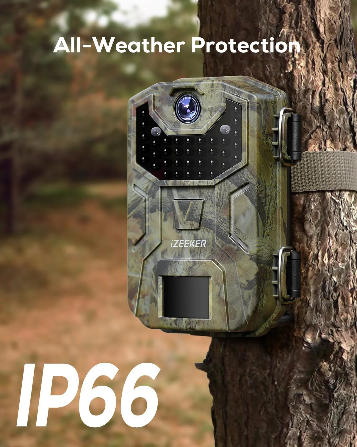 CEYOMUR Trail Camera, 30MP 1080P Hunting Camera with Low Glow IR Leds Night Vision Motion Activated, Video Game Cam with IP66 Waterproof for Wildlife Monitoring