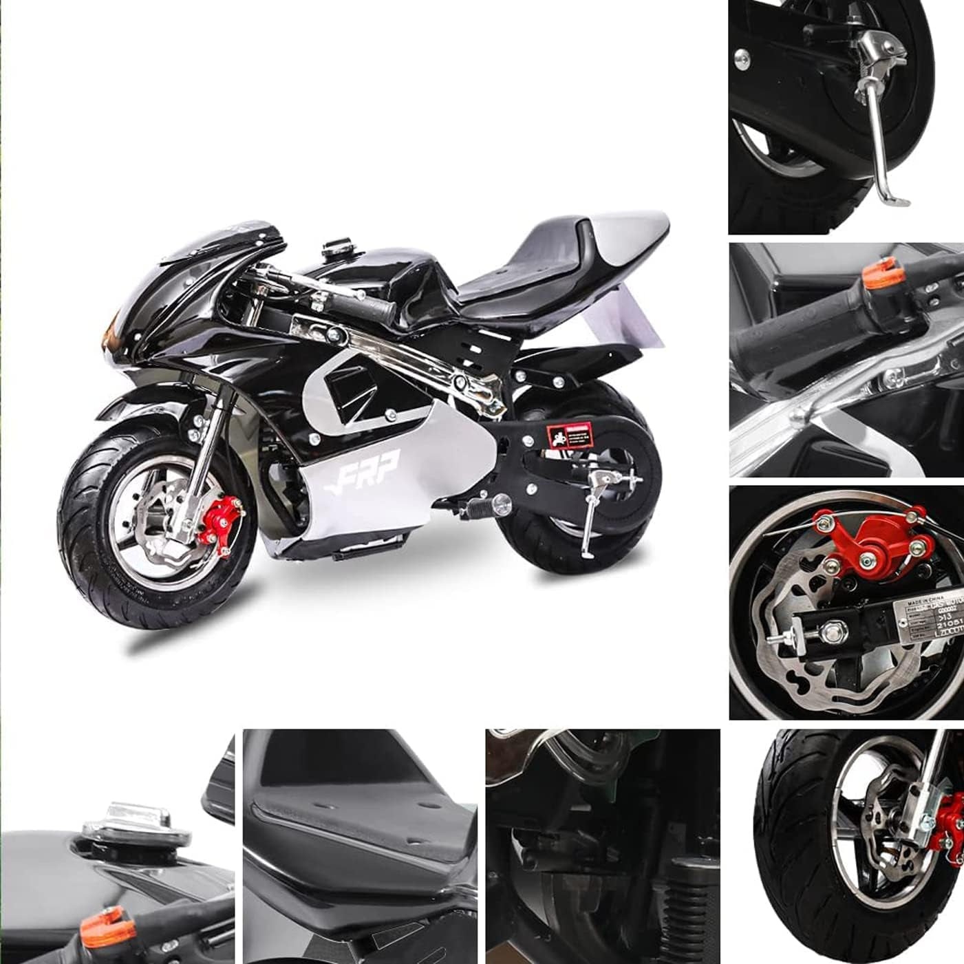 50Cc 2 Stroke Pocket Bike GPB02 - EPA Approved Mini for Kids, Max Weight 165 LB, Streamline Style Gas with Strong Dual Brakes, Racing Rocket Max Speed 20 Mph