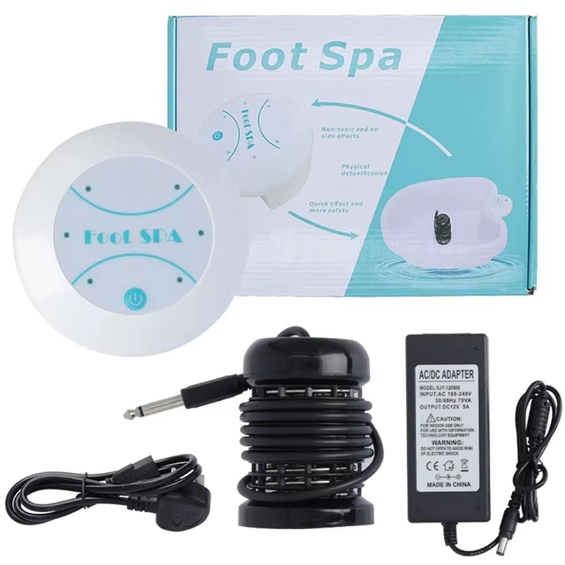 Detox Ionic Foot Spa Bath Massager Electric Mini Footbath Cleanse Machines Vibrating Whirlpool Care Arrays Aqua Health Therapy