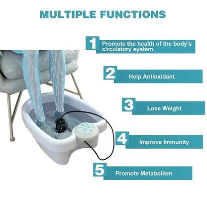 Detox Ionic Foot Spa Bath Massager Electric Mini Footbath Cleanse Machines Vibrating Whirlpool Care Arrays Aqua Health Therapy